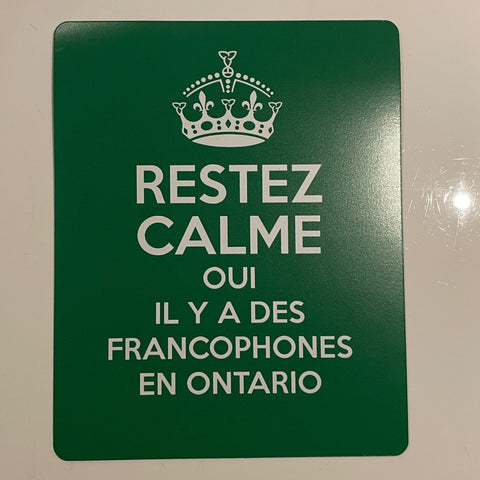 Aimant pour véhicule - Restez calme version Ontario