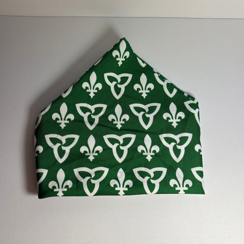 Bandana trille et lys - vert