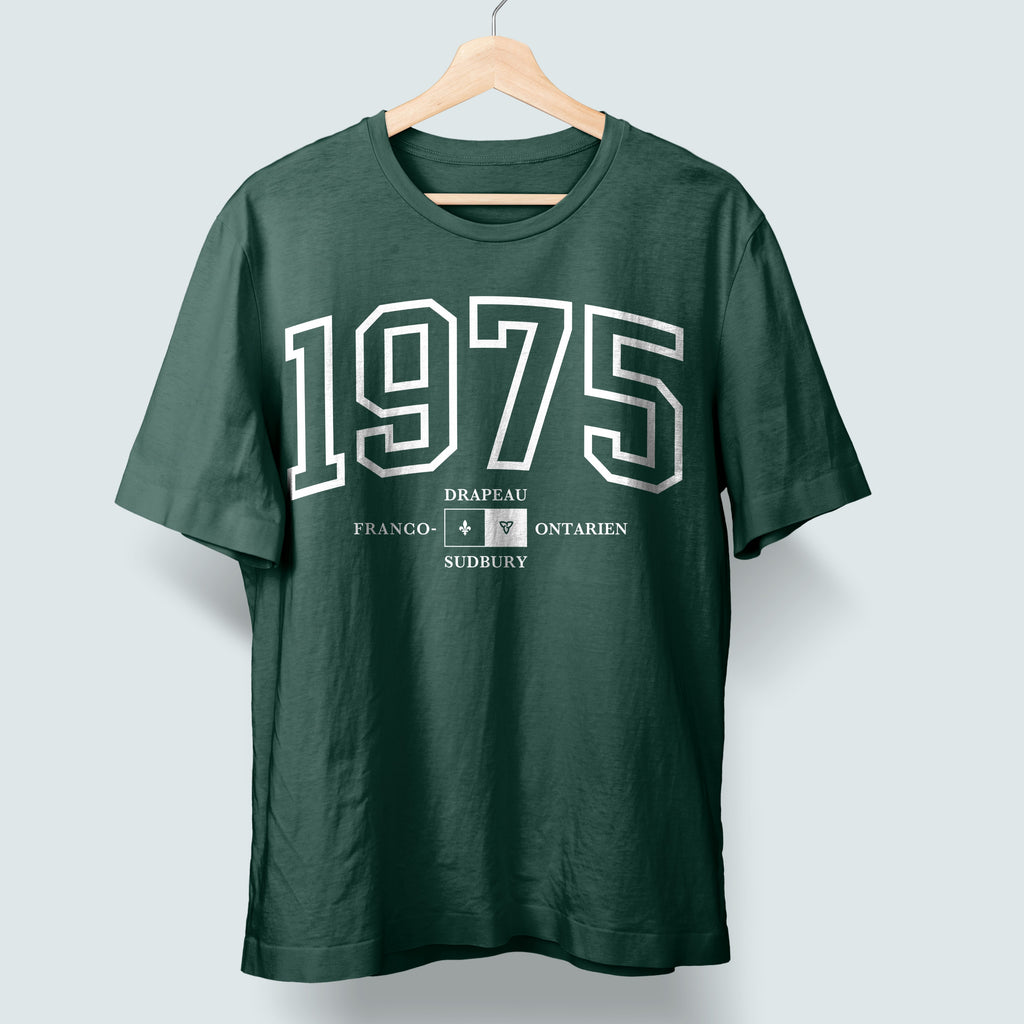 Drapeau franco depuis 1975 vert forêt - t-shirt unisexe