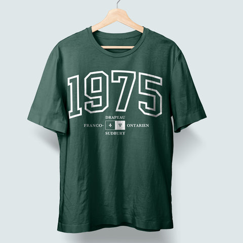 Drapeau franco depuis 1975 vert forêt - t-shirt unisexe