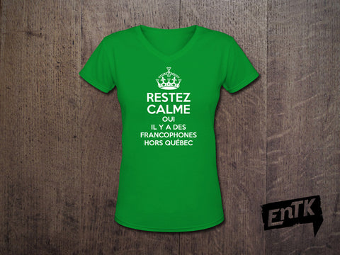 Restez calme, version FHQ - pour femme - VERT